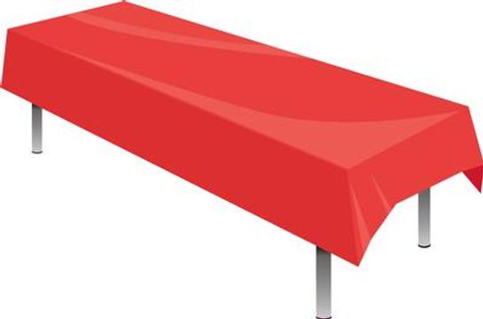 Red Plastic Tablecover 137cm x 274cm