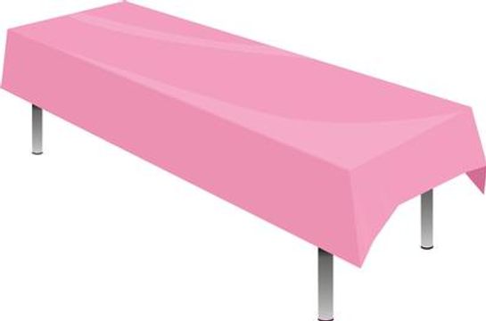Plastic Tablecover x 1 Bubblegum Pink 137cm x 274cm