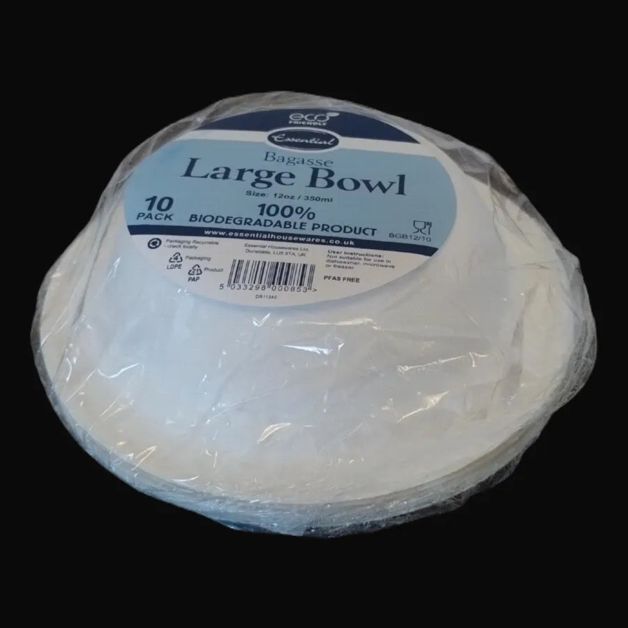 Essential Bagasse Bowl 12oz 10pk
