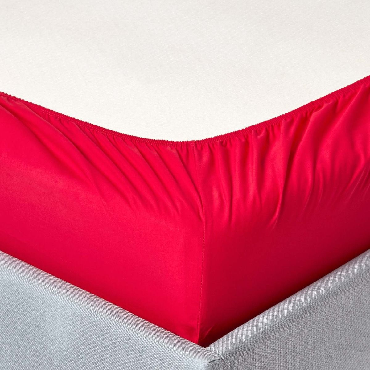 Drap-housse king size en coton égyptien rouge