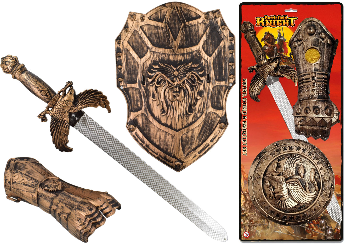 Ensembles de jeu chevalier - Lot de 2 figurines articulées assorties avec carte à attacher