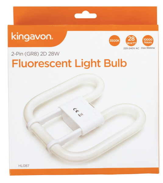 Ampoule Fluorescente Kingavon 2 Broches GR8 2D 28W