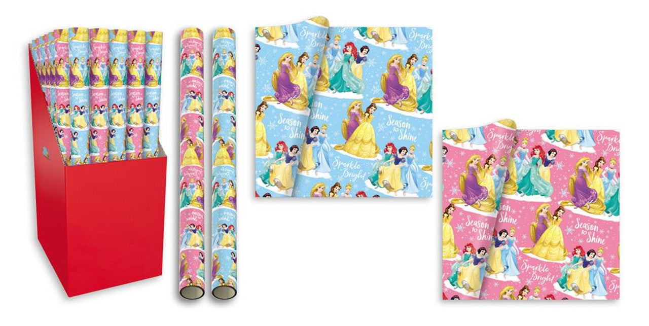 3m Papier Cadeau Disney Princess Couleurs ASSORTIES