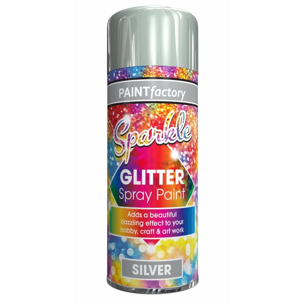 Peinture en Bombe Pailletée Argentée 200ml - Paint Factory
