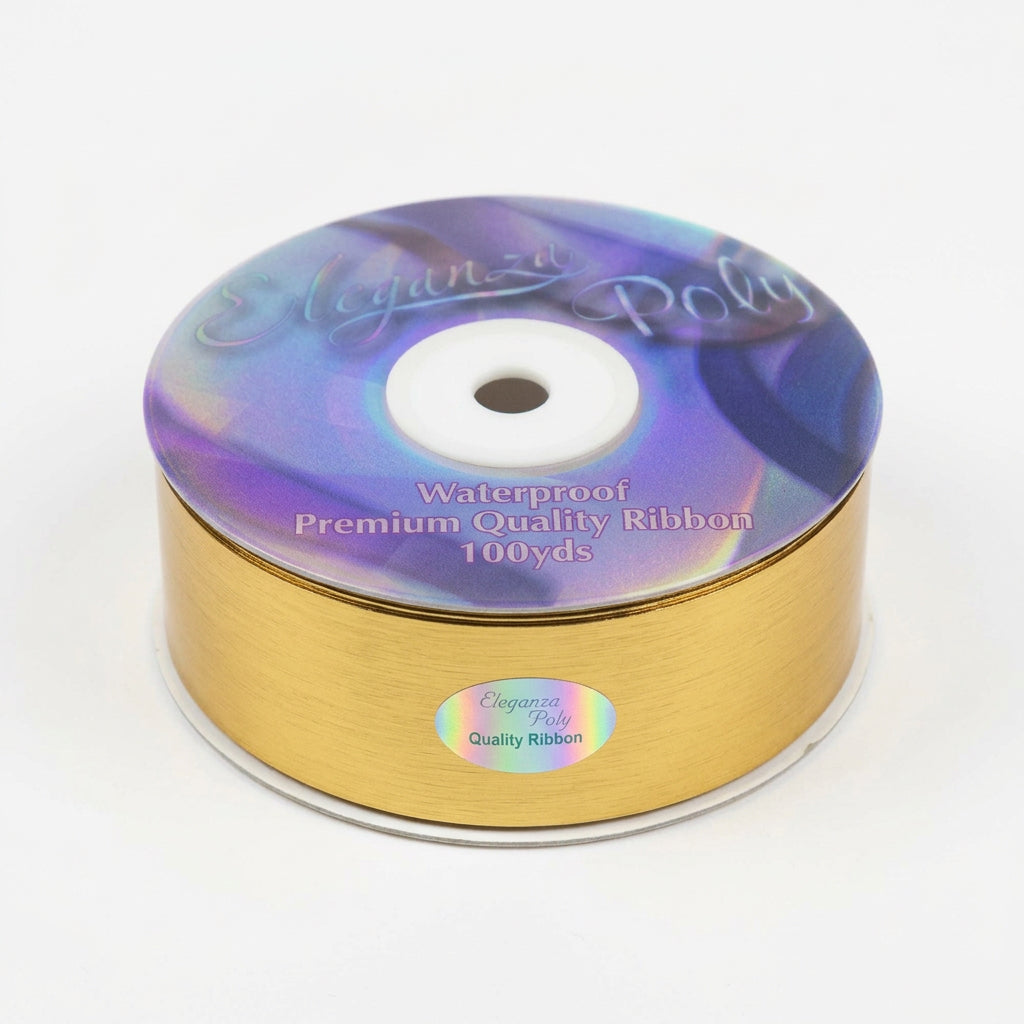 ELEGANZA POLY WATERPROOF RIBBON 50mm X 25m METALLIC SILVER