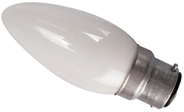 Ampoule flamme 60 W B22 mate BLANC CHAUD