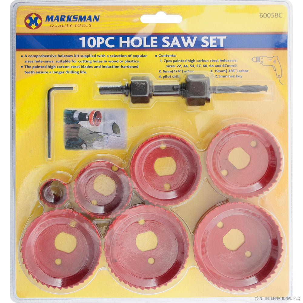 Jeu de 10 scies cloches de qualité supérieure - Kit de forage professionnel DB Red pour des coupes de précision
