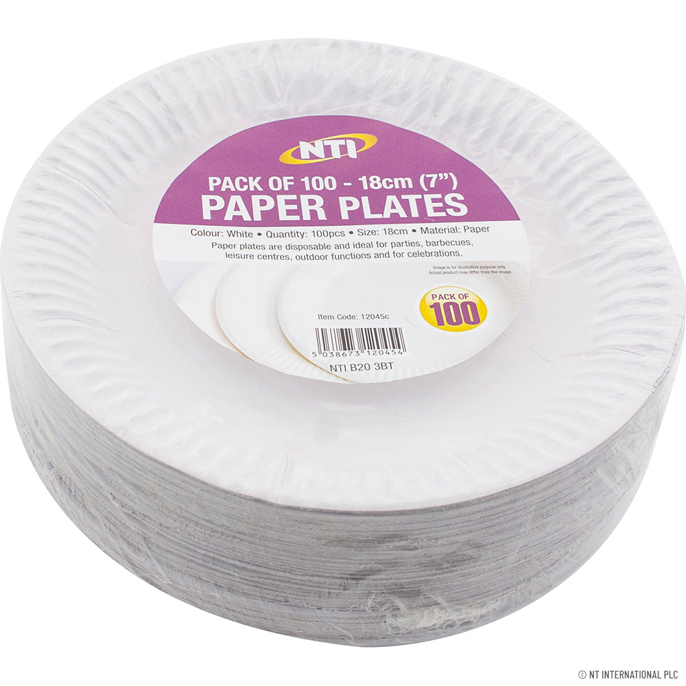 Pratiques et écologiques : Assiettes en carton de 18 cm (7") par 100 pour les événements et l'usage quotidien