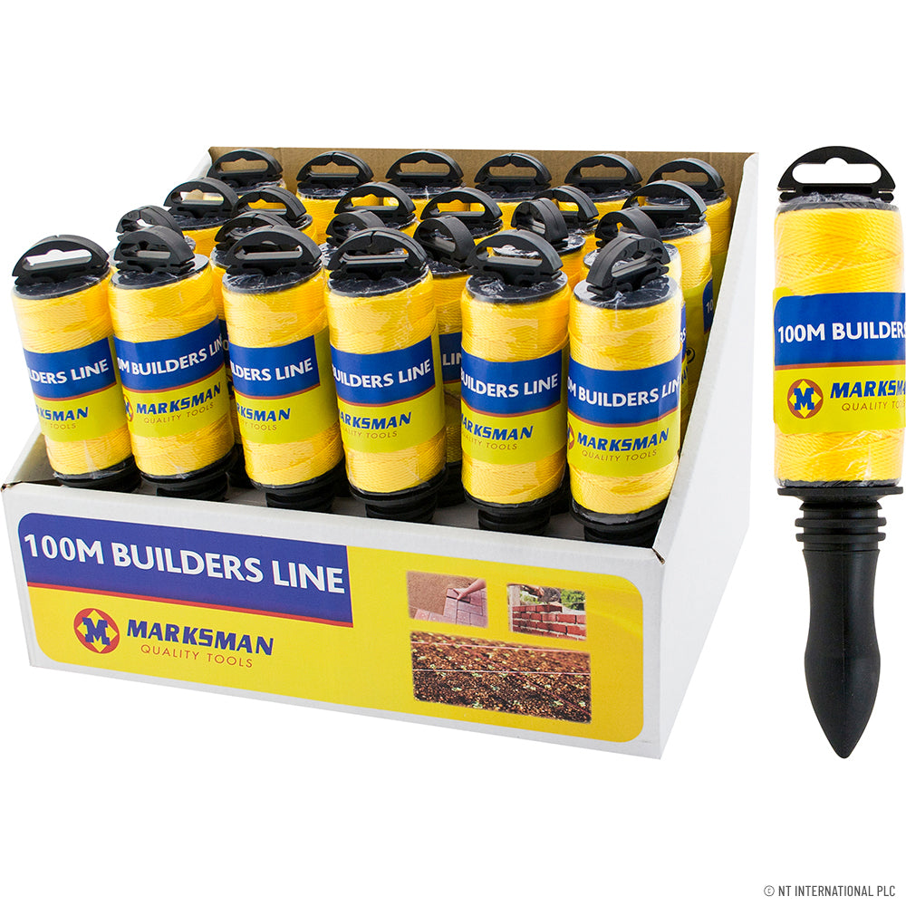 Bobine de ligne de chantier professionnelle de 100 m - Outil de construction pratique et durable