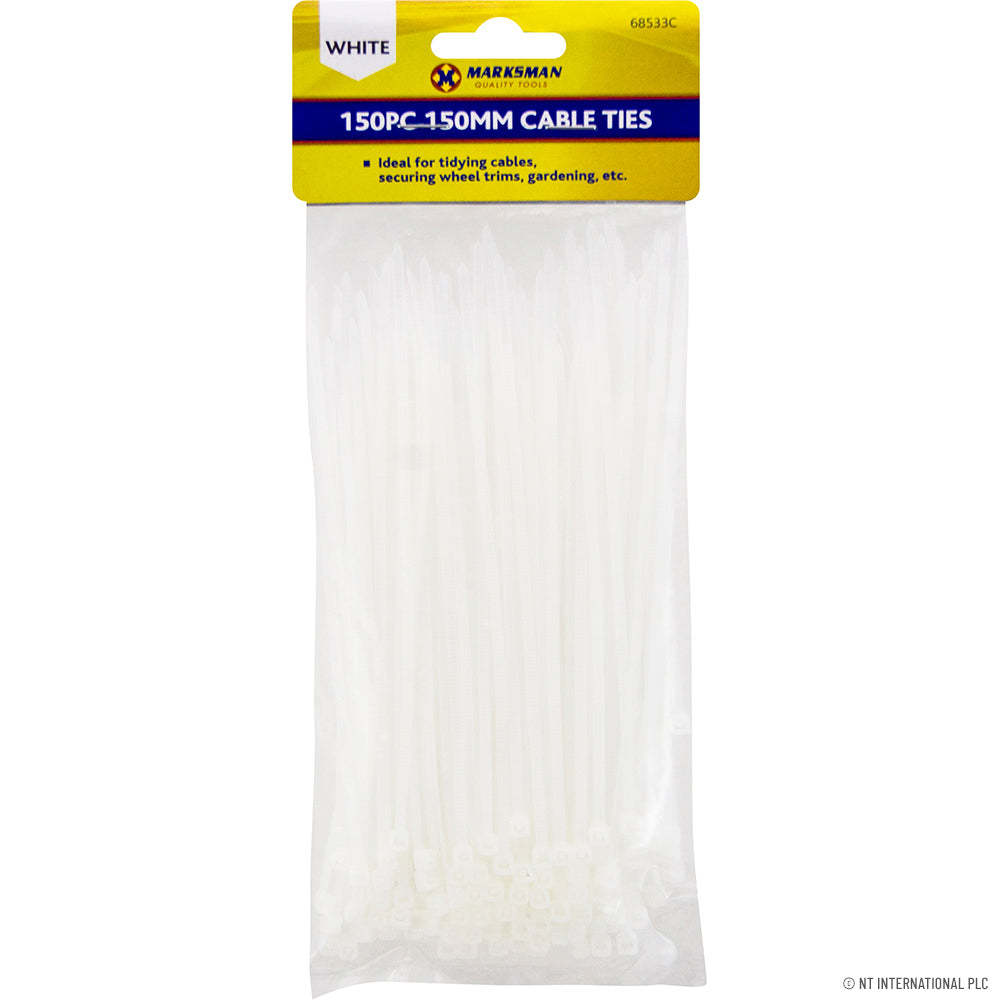 Organisez en toute simplicité 150 attaches de câble blanches 2,5 mm x 150 mm – Essentiels de gestion des câbles