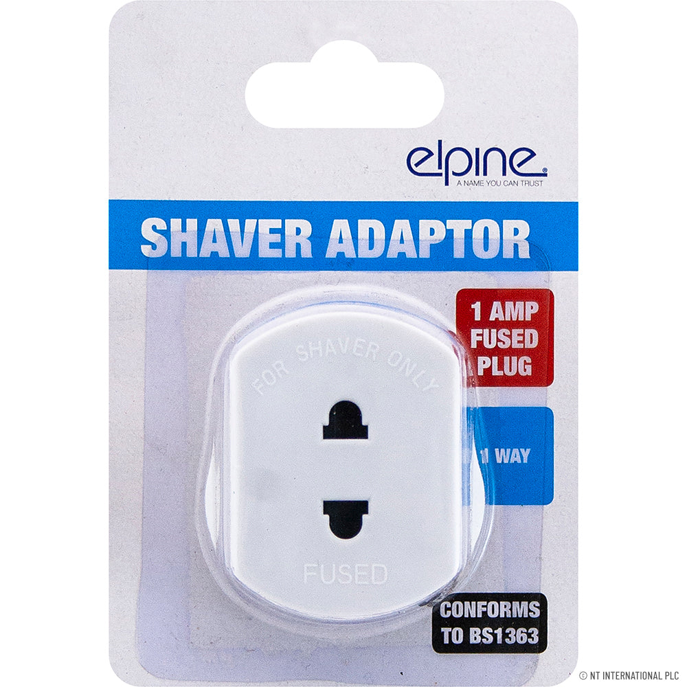 Adaptateur Rasoir 1 Ampère Blanc - Prise Pratique pour une Toilette Facile, Accessoire de Salle de Bain Essentiel