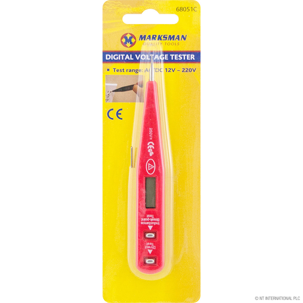 Testeur de tension numérique 12 V - Outil fiable de test électrique à sonde unique