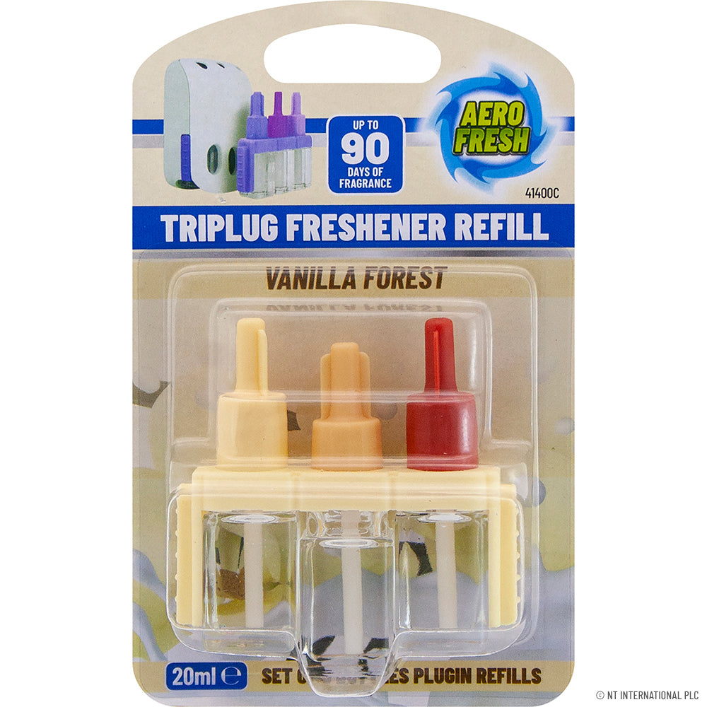 Désodorisant Triplug 20 ml - Parfum longue durée Vanille des bois pour la maison et la voiture