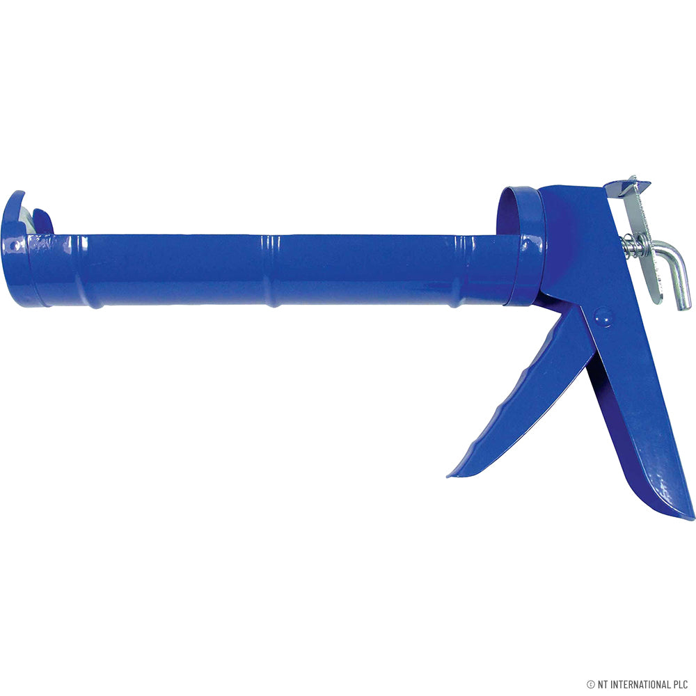 Pistolet à mastic professionnel 23 cm bleu élégant - Parfait pour une étanchéité précise