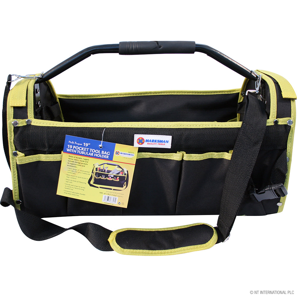 Sac à outils polyvalent 19 poches avec poignée robuste - 19 pouces (48 cm)
