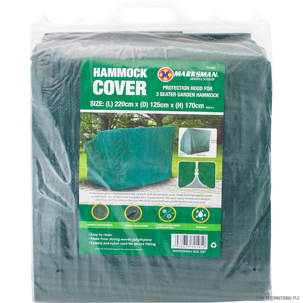 Housse de protection imperméable pour hamac de jardin 3 places 220 x 125 x 170
