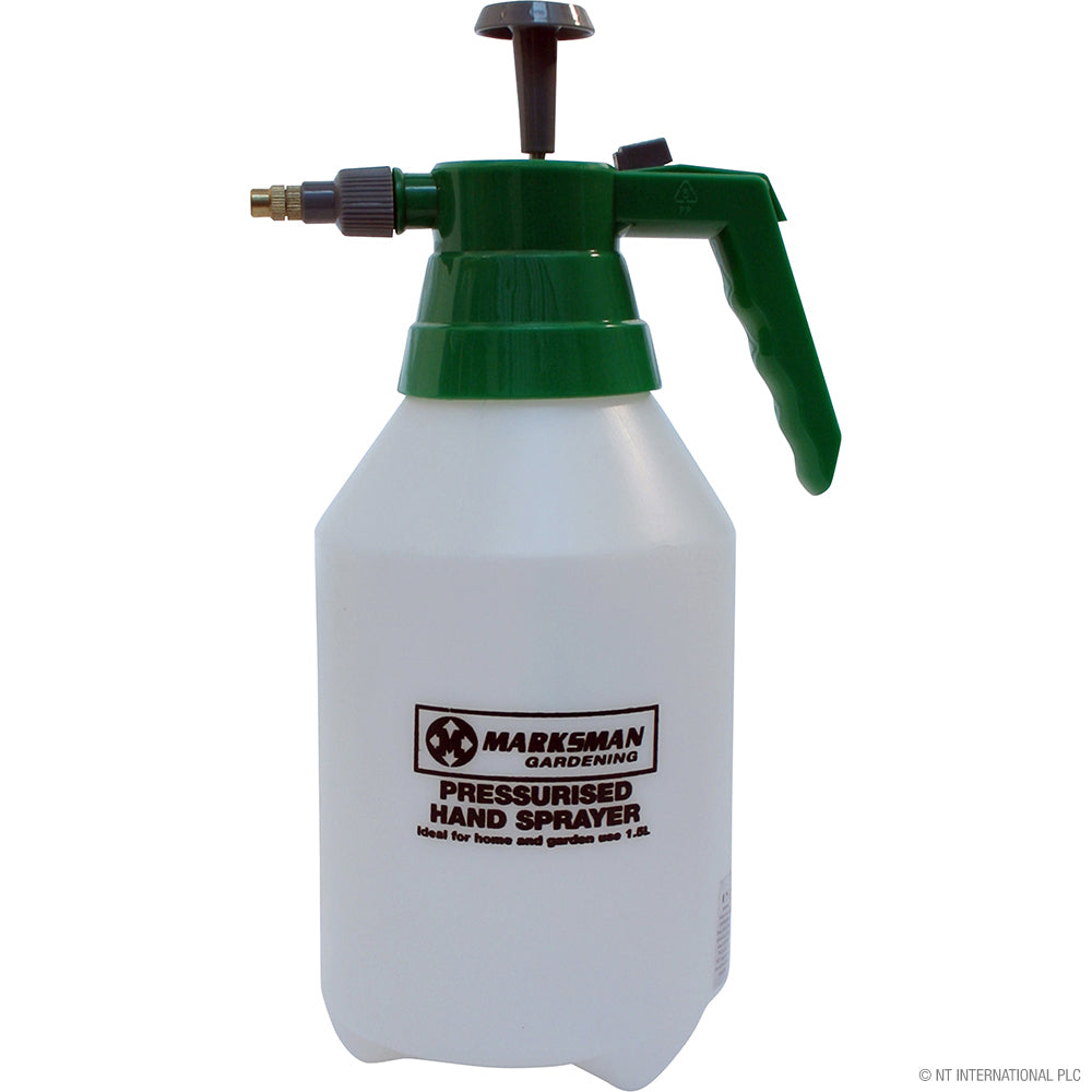 Pulvérisateur manuel à pression 1,5 L pour jardin, pelouse et maison, facile à utiliser avec action de pompe
