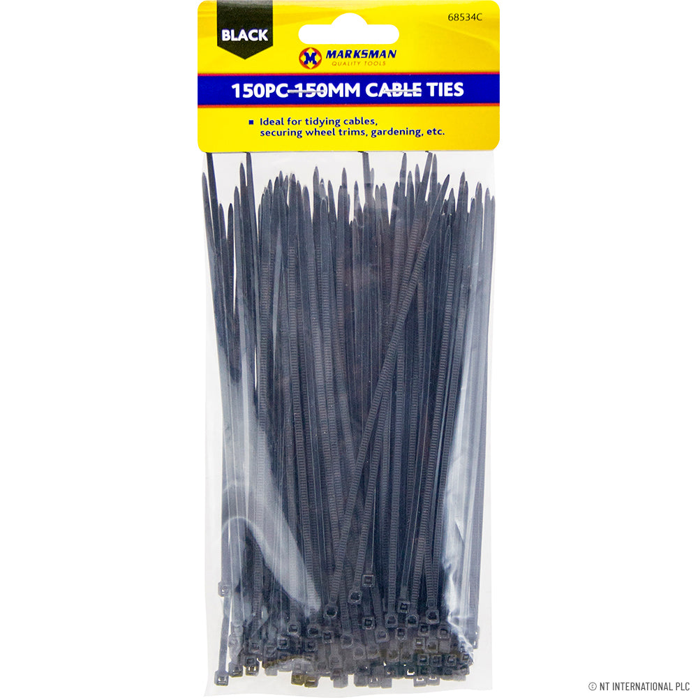 Attaches de câble durables 150 pièces - 2,5 mm x 150 mm - Noires | Organisez et fixez les câbles facilement