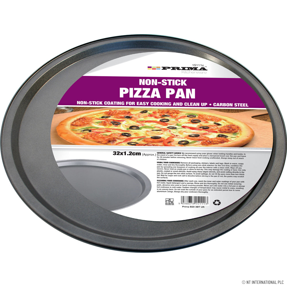 Plat à pizza antiadhésif premium 32 cm x 1,2 cm – Réussissez vos pizzas à tous les coups