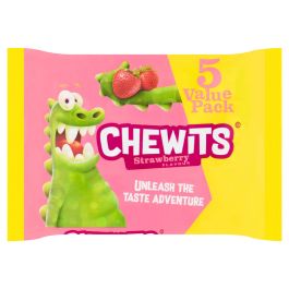 Chewits Strawberry Flavour 5 X 30g