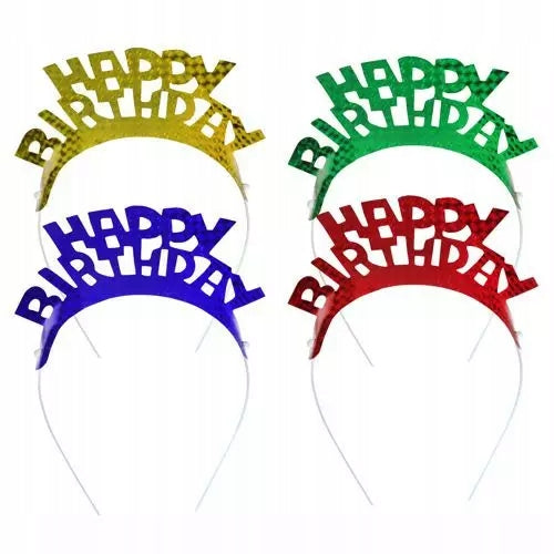 Birthday hairband HAPPY BIRTHDAY 4pcs. (