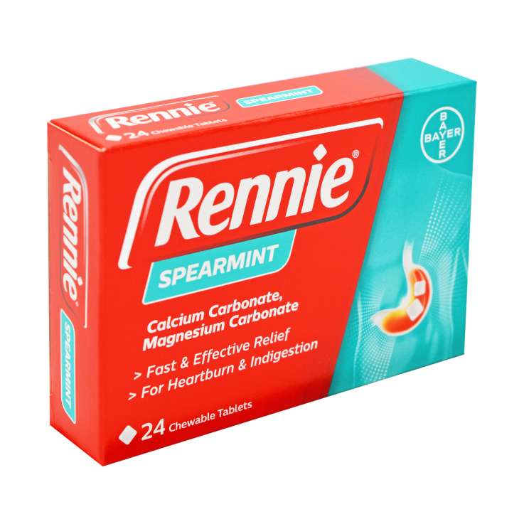 Rennie 24 comprimés à croquer à la menthe verte