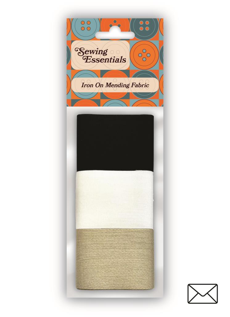 Lot de 3 pièces de tissu thermocollant pour réparation de vêtements
