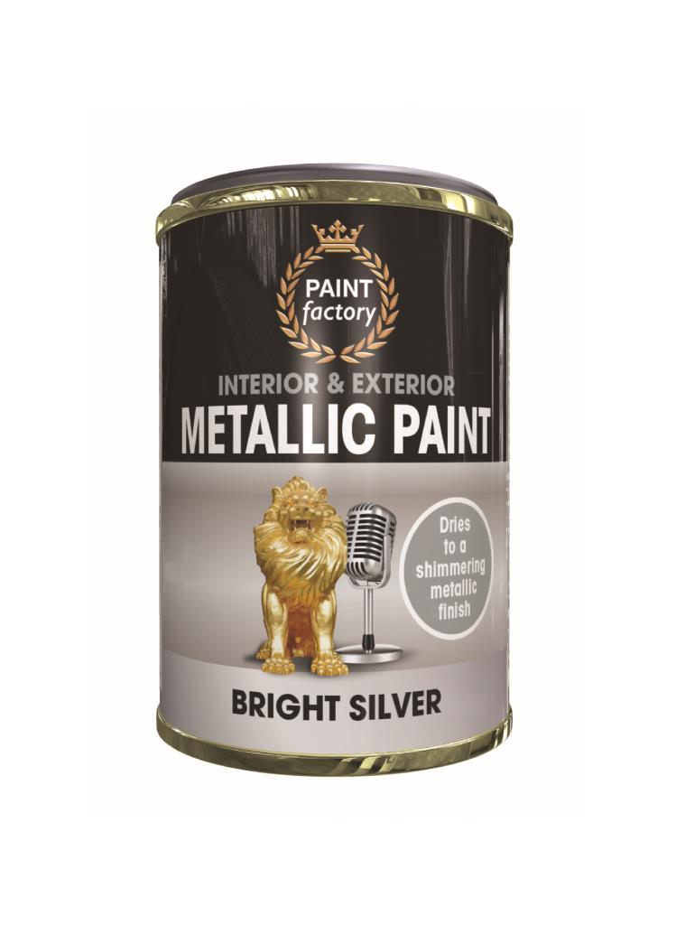 PAINT FACTORY METALLIC PAINT BRIGHT SILVER PAINT 300ML