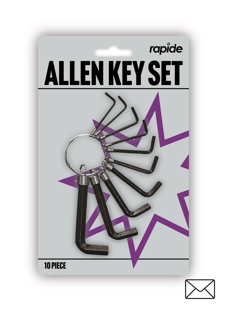 Jeu professionnel de 10 clés Allen - Outils essentiels pour un assemblage et des réparations de précision