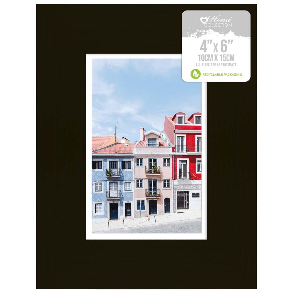 Sussex Glass Photo Frame 4”x6” Black