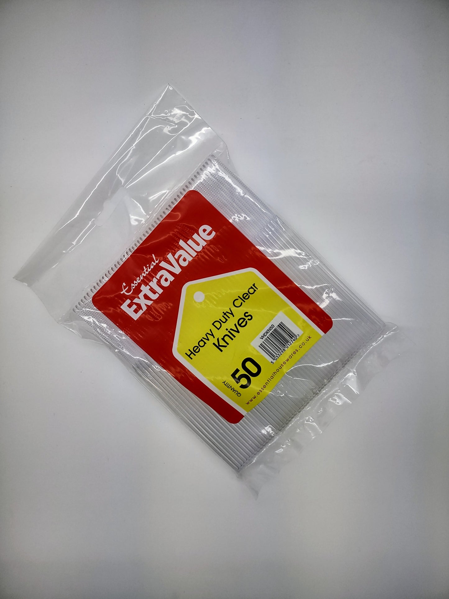 Couteaux en plastique ultra-résistants, grand format, lot de 50