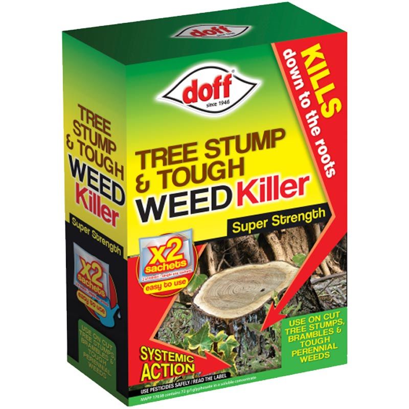 Doff Tree Stump & Tough Weed Killer 2 x 80ml Sachet