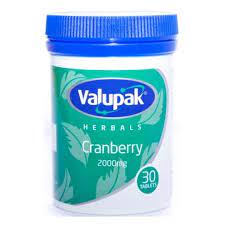 Valupak Cranberry 2000mg Comprimés 30 unités