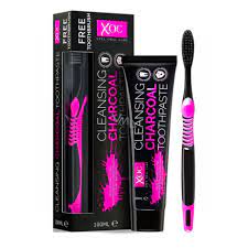 Dentifrice au Charbon Actif Nettoyant XOC 100ml + Brosse à Dents