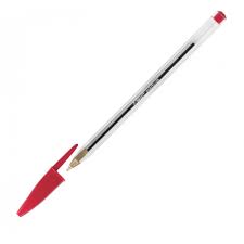 Stylo-bille Bic, pointe moyenne, rouge