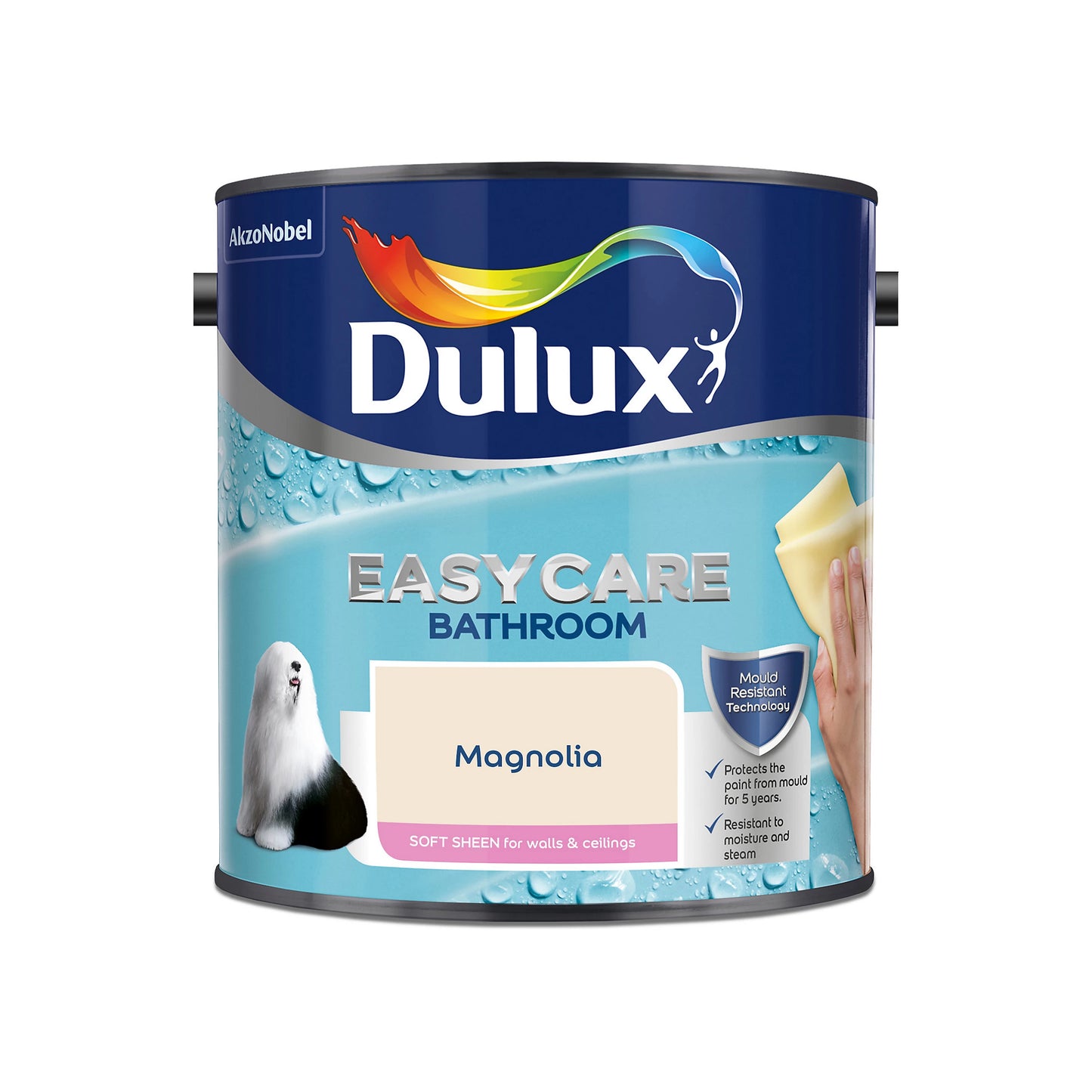 Peinture émulsion Dulux Easycare Magnolia satinée, 2,5 L