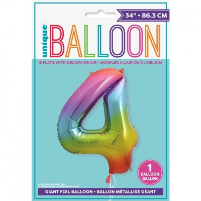 Giant No 4 helium/ Air Foil Balloon 34 in