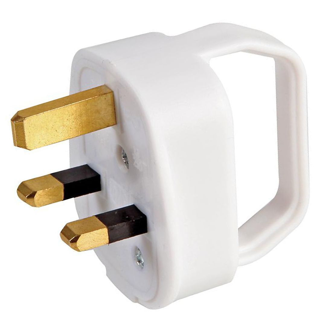 Easy-Pull 13 Amp Plug, White 3-Pin