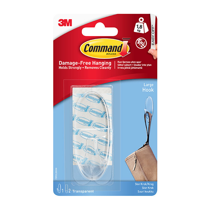 Accroches transparentes grand format Command 17093CLR