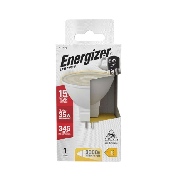 ENERGIZER GU5.3 LED MR16 3.4w=35 WARM WHITE