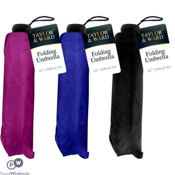 Parapluie pliant arc de 109 cm (divers coloris)