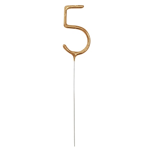Gold Number 5 Non Hand Held Sparkler