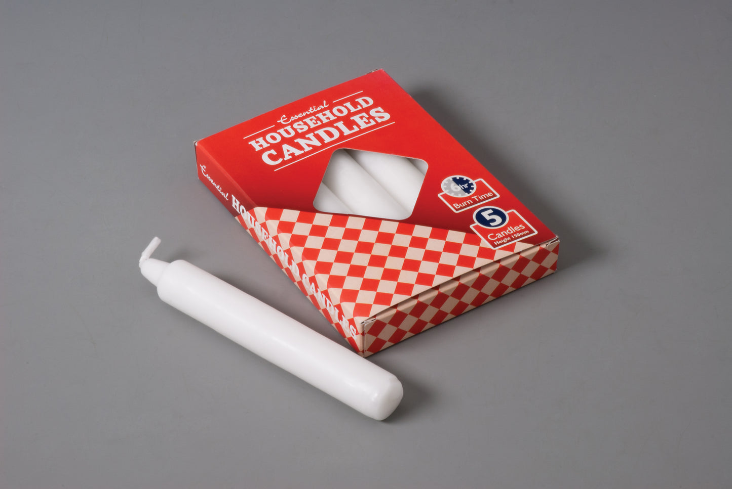 BOUGIES BLANCHES ESSENTIELLES POUR LA MAISON PAQUET DE 5