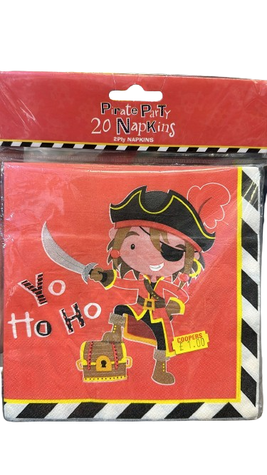 20 Pirate party napkins