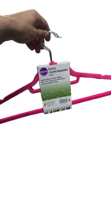 Flock cloth hanger