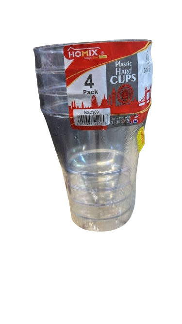 Gobelets en plastique dur