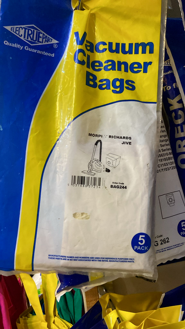 Vacuum Cleaner Bag Morphy Richards Jive Bag 244 Pack of 5