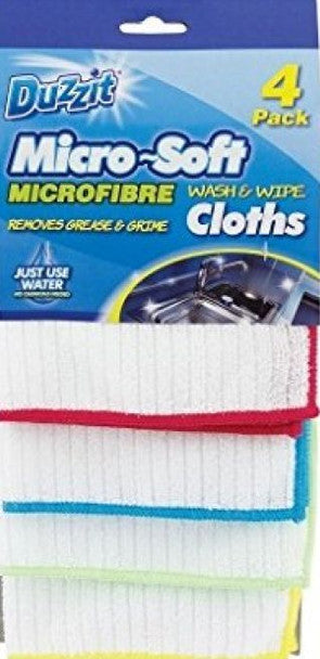 CHIFFON MICROFIBRE LAVER ET ESSUYER 4 PIÈCES