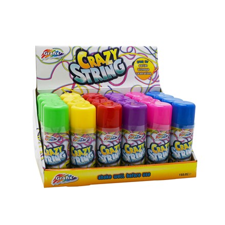 FUN HUB SILLY STRING - 1.8 OZ 150ML Assorted color (One Can)