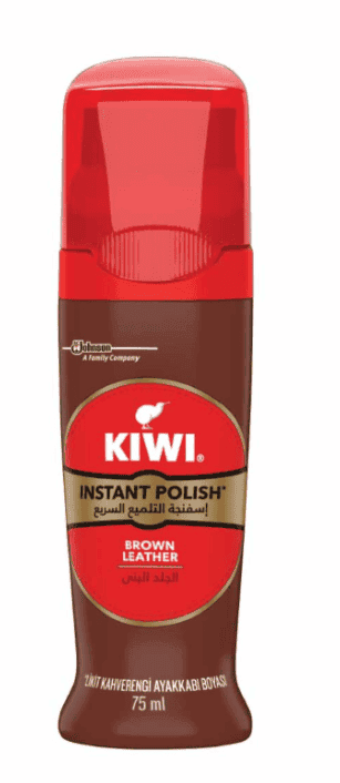 Cirage Liquide Brillance Instantanée Kiwi Avec Éponge Marron 75ml